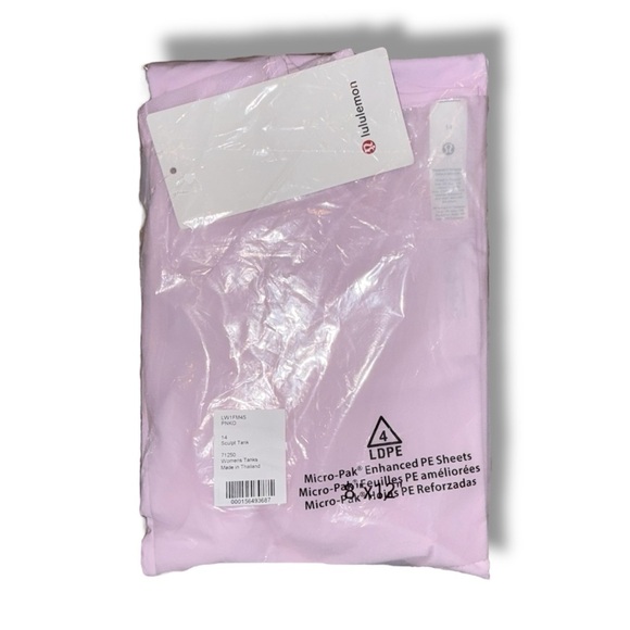 NWT LULULEMON Sculpt Tank - Size 14 Pink Organza - Picture 2 of 7